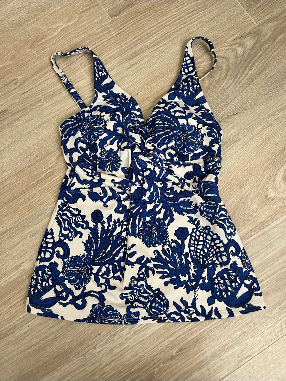 Lilly Pulitzer Women’s Coen Tankini Deeper Coconut Ride with Me - Size 2